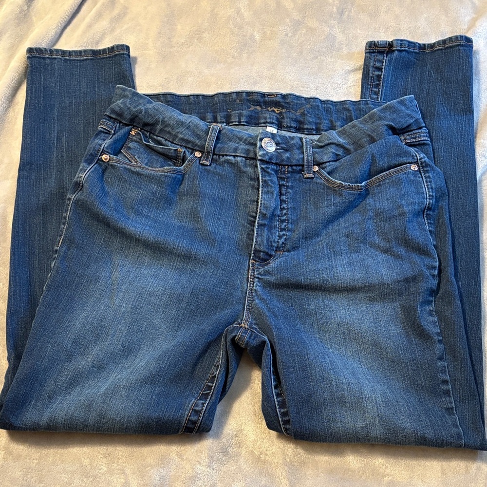 Seven7 Women's Straight Leg Blue Jeans
